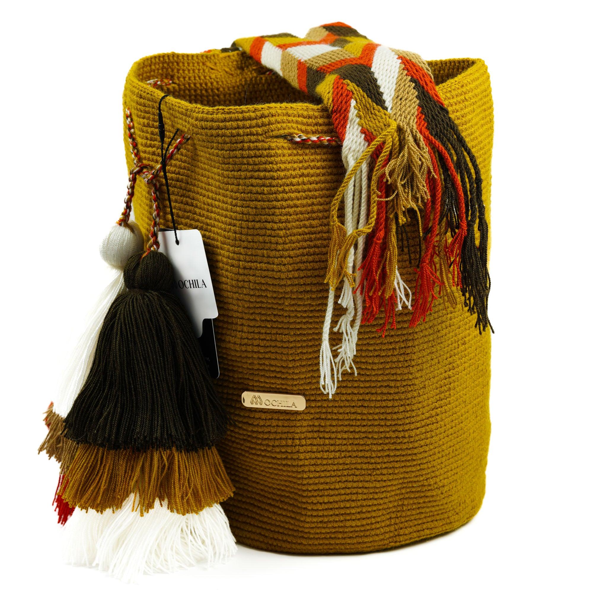 Large Crossbody Bag Mustard & Red - Mochila