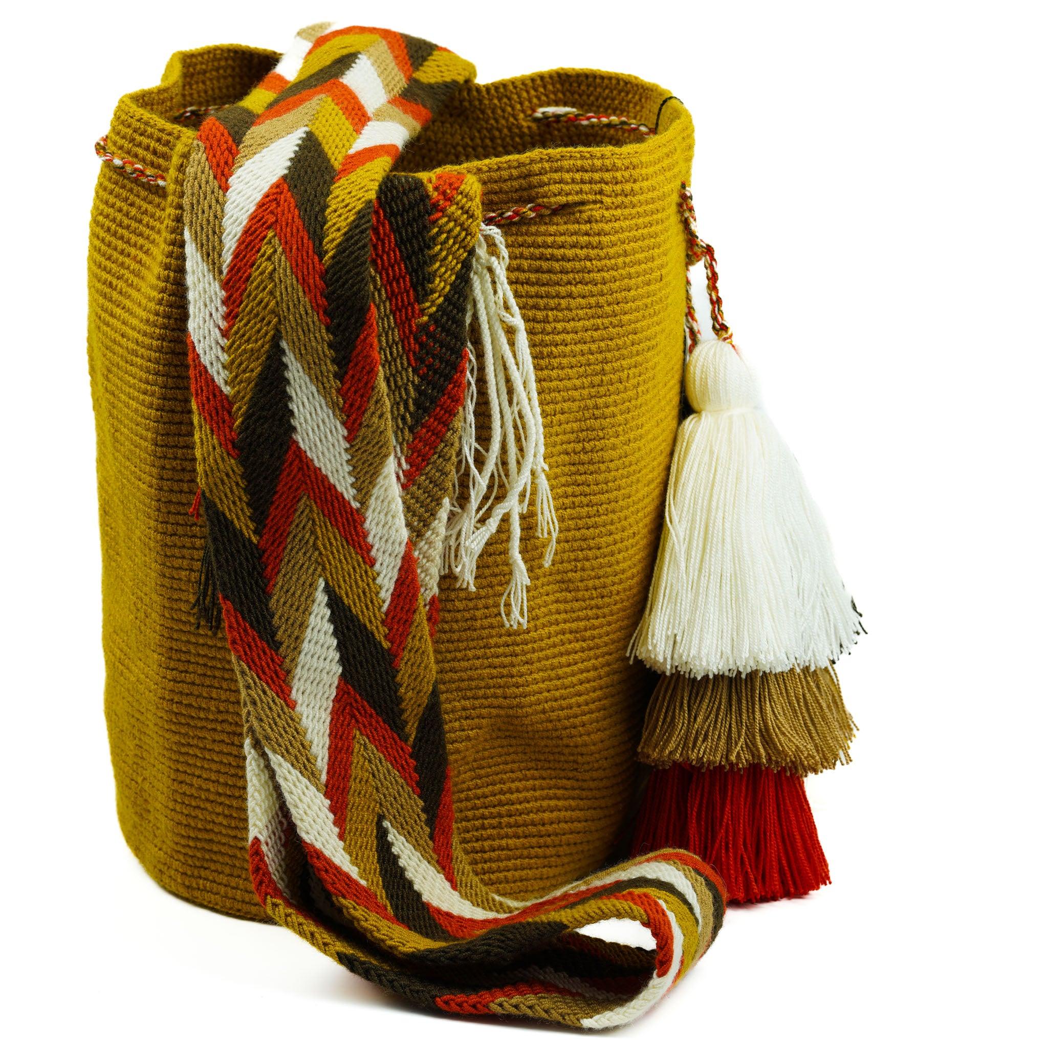Large Crossbody Bag Mustard & Red - Mochila