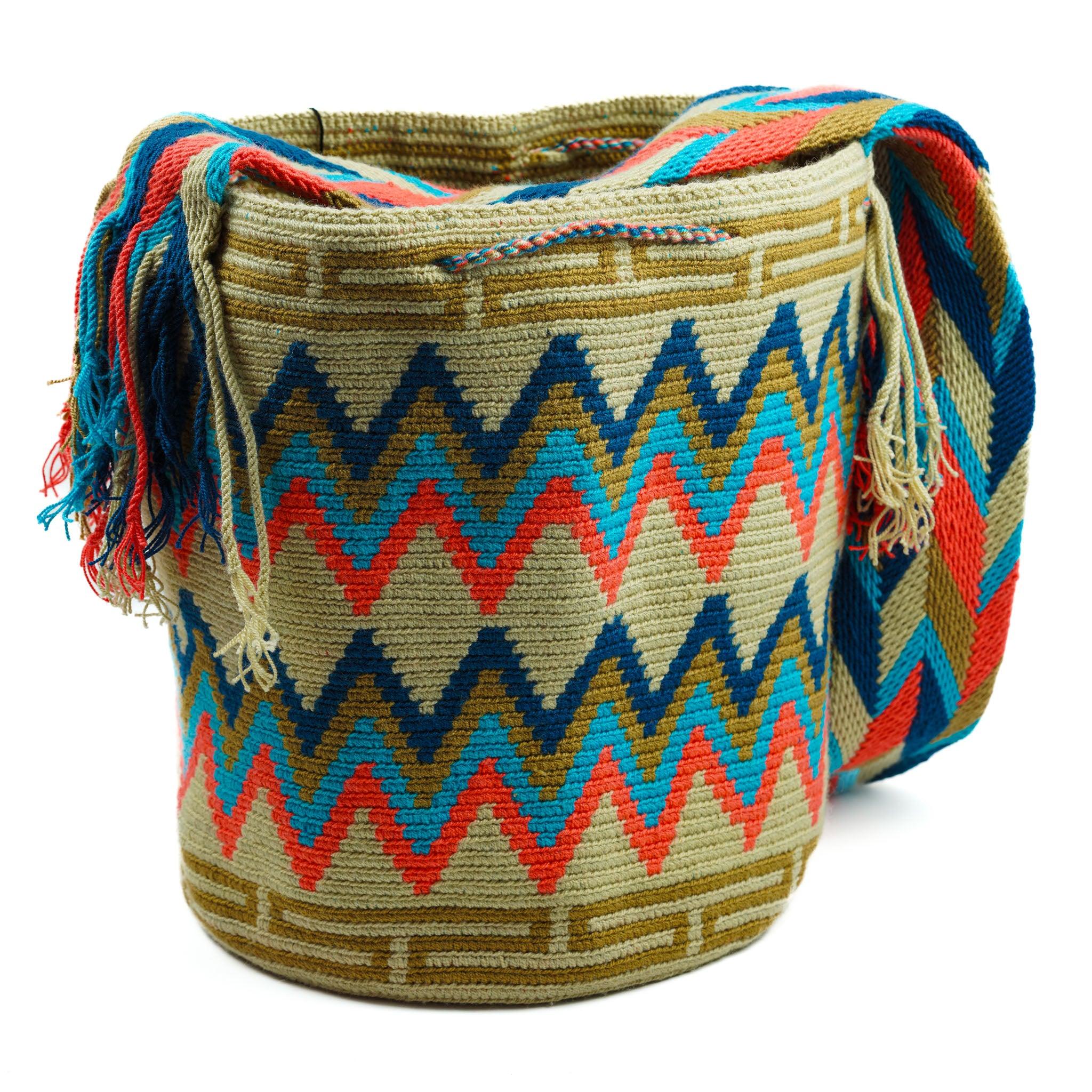 Large Crossbody Bag Beige & Bright Guava - Mochila