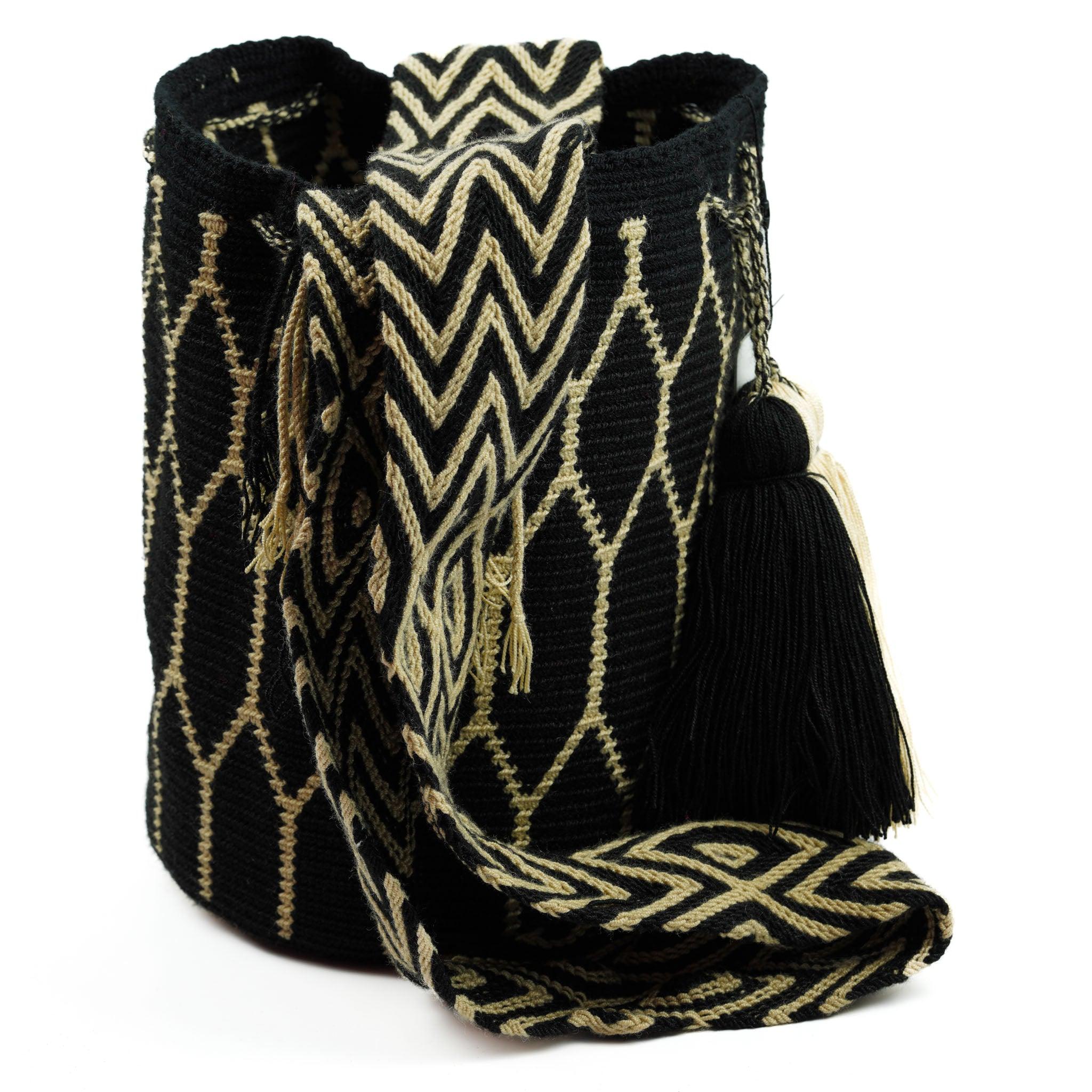 Large Crossbody Bag Black & Gold - Mochila