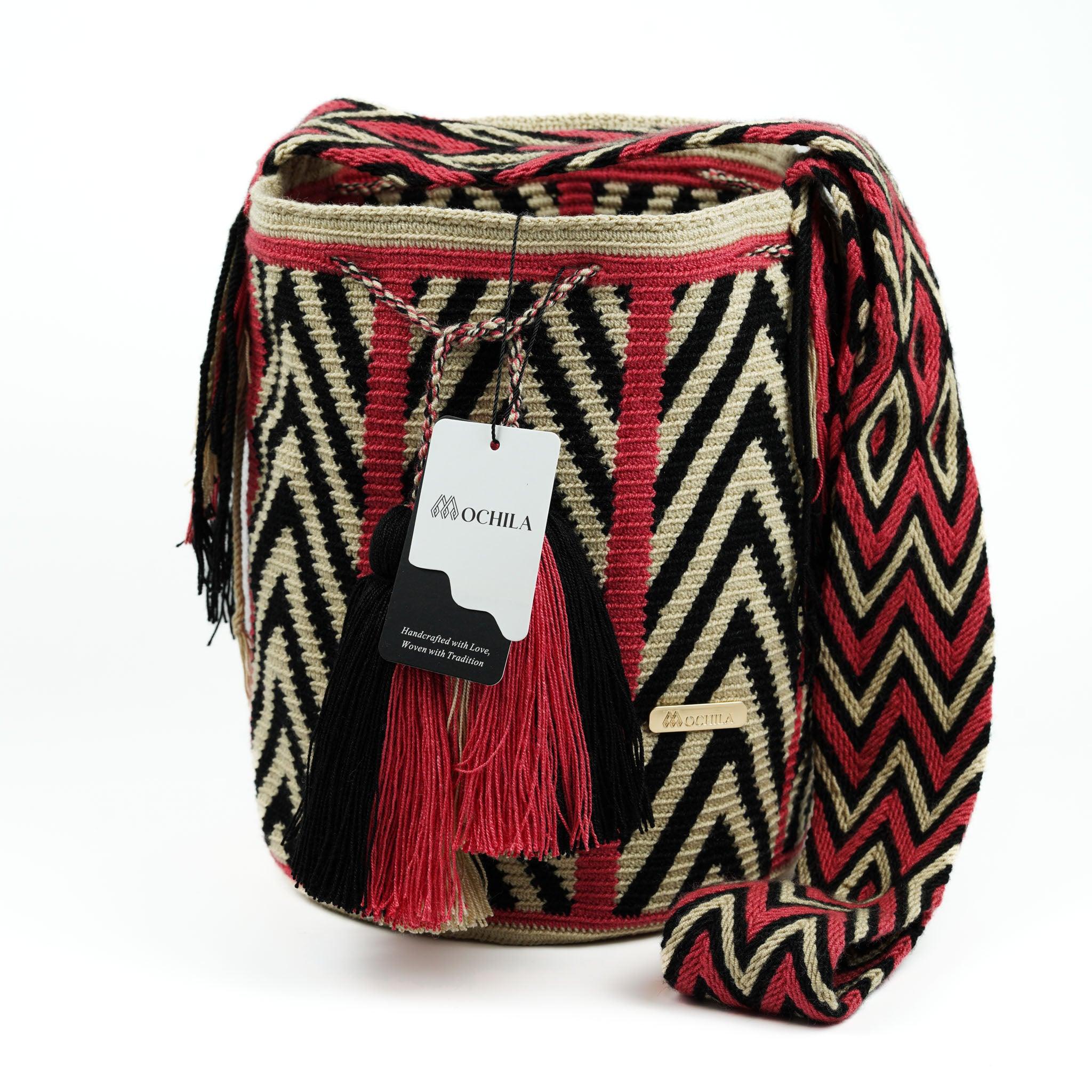 Large Crossbody Bag Rose and Beige - Mochila