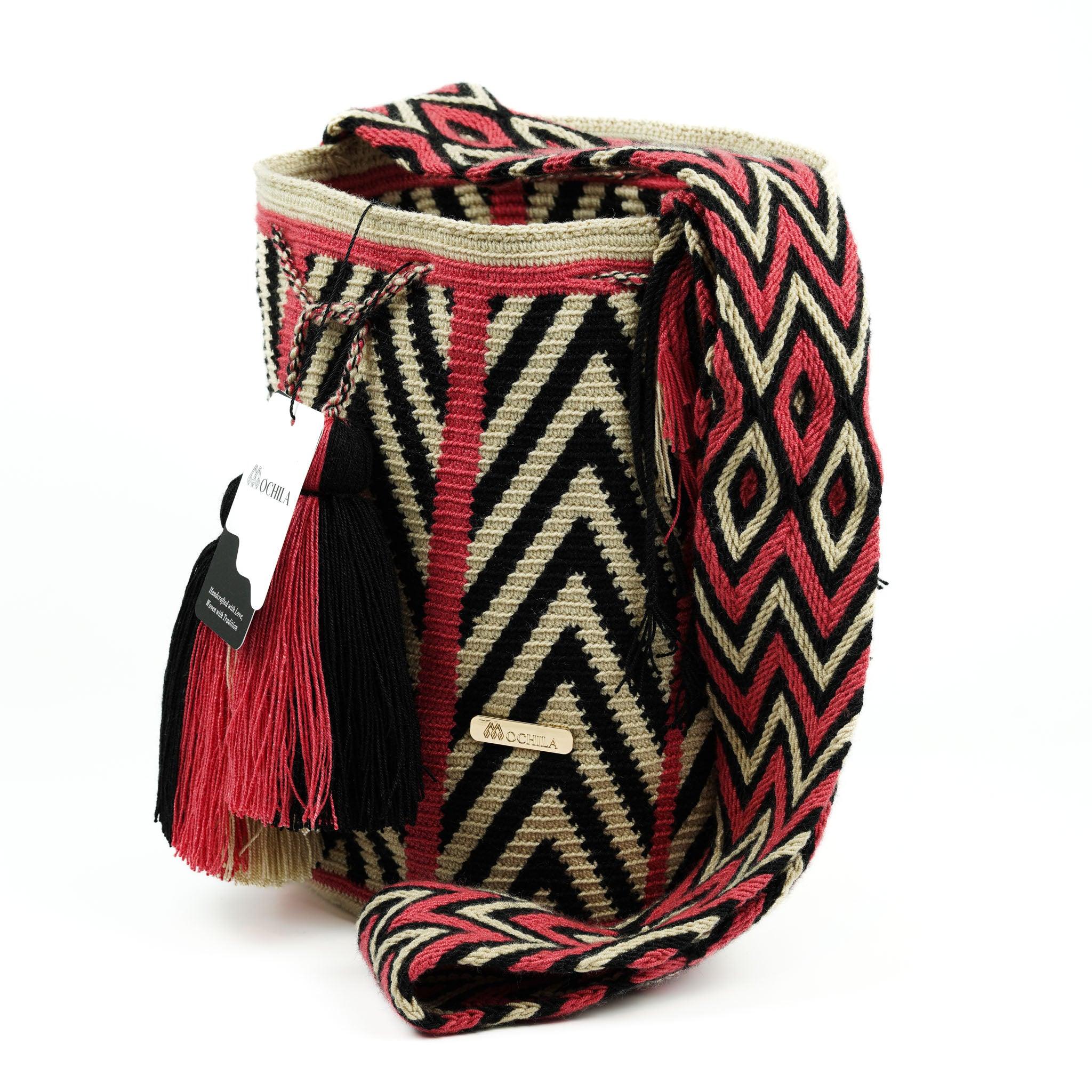 Large Crossbody Bag Rose and Beige - Mochila