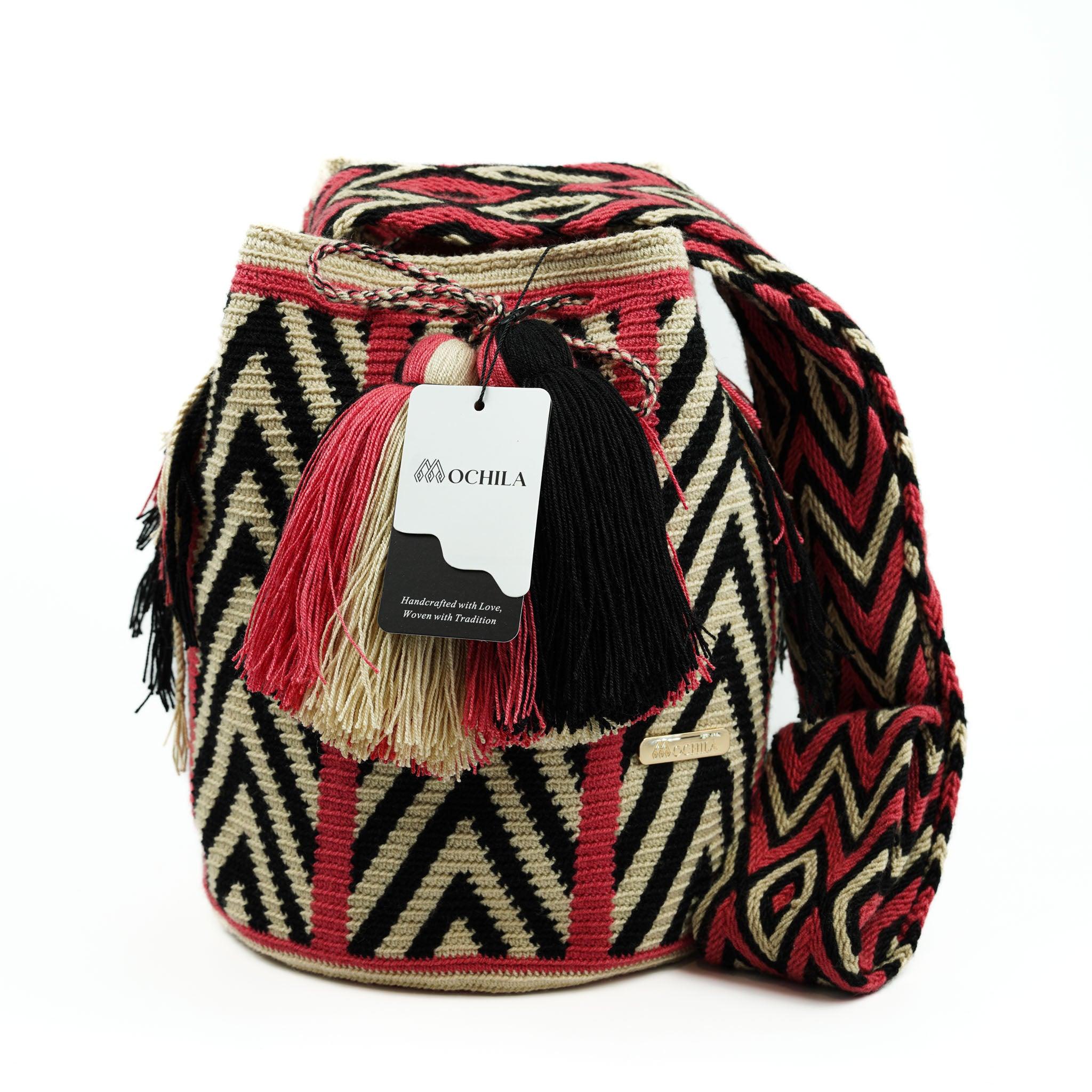 Large Crossbody Bag Rose and Beige - Mochila