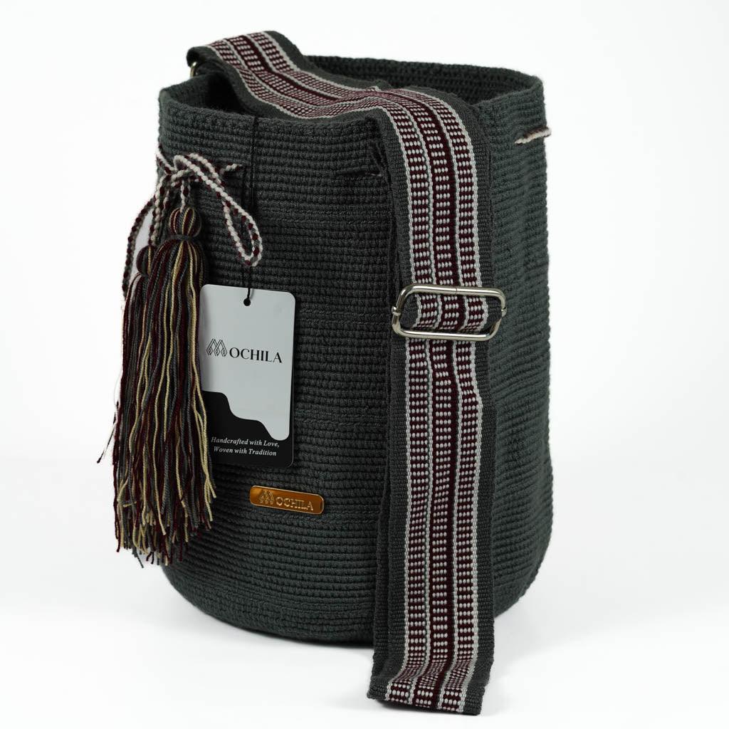 Large Crossbody Bag Strap Adjustable Deep Grey