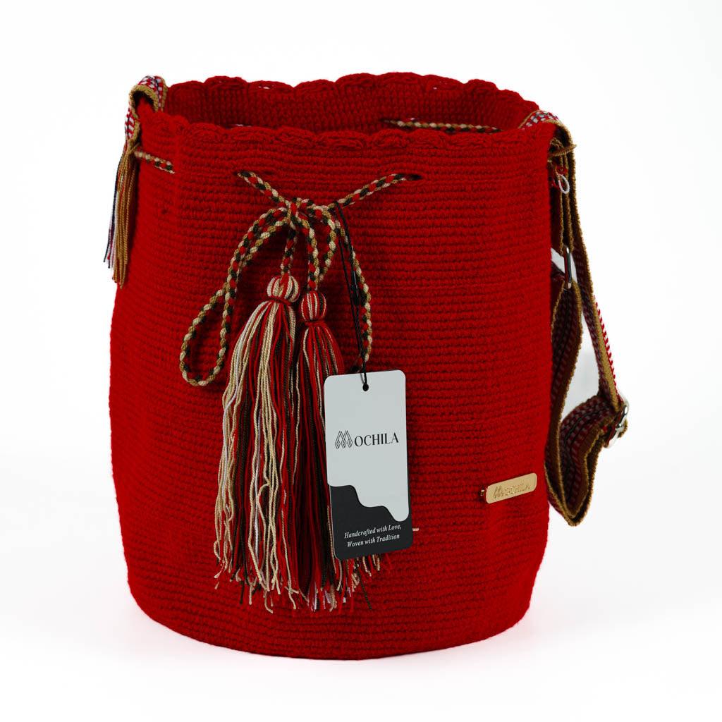 Large Crossbody Bag Strap Adjustable Red