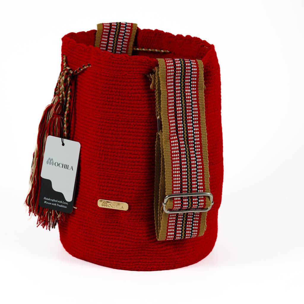 Large Crossbody Bag Strap Adjustable Red