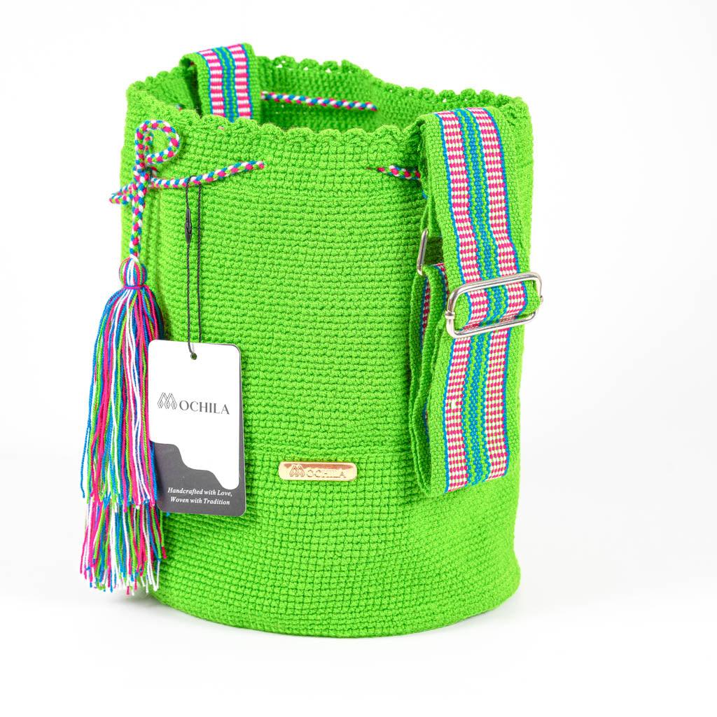 Large Crossbody Bag Strap Adjustable Bright Green