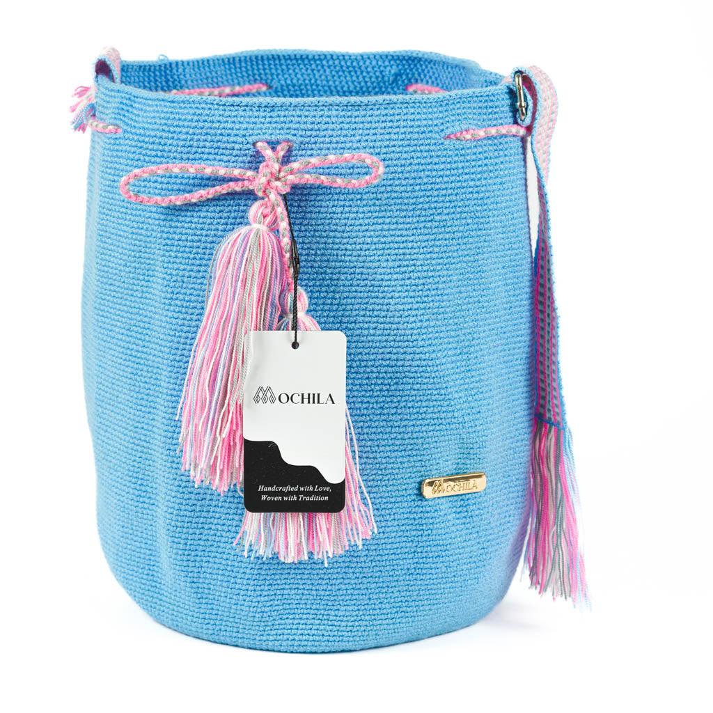 Large Crossbody Bag Strap Adjustable Light Blue