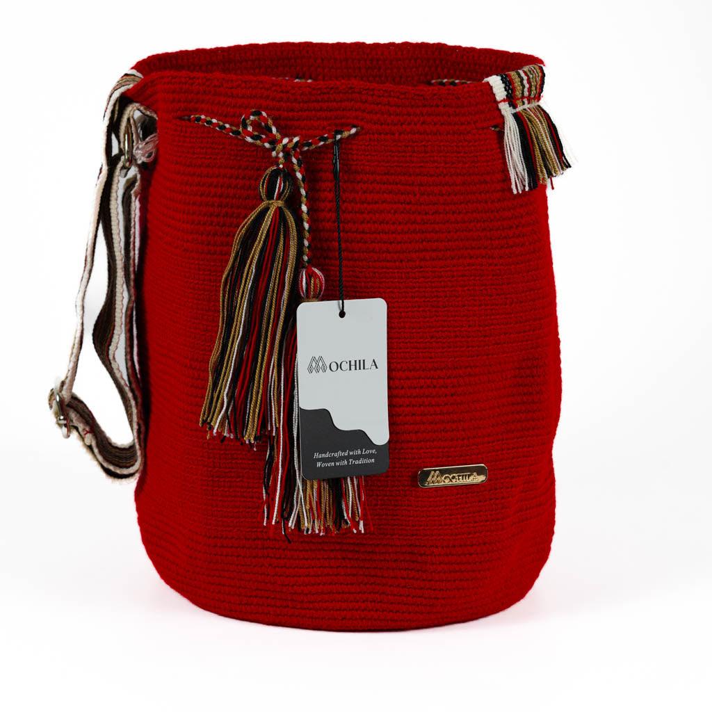Large Crossbody Bag Strap Adjustable Red Vibes