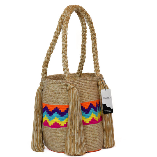 Colorful Wayuu bag patterns