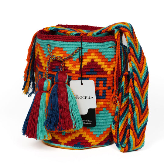 Colorful Wayuu bag patterns