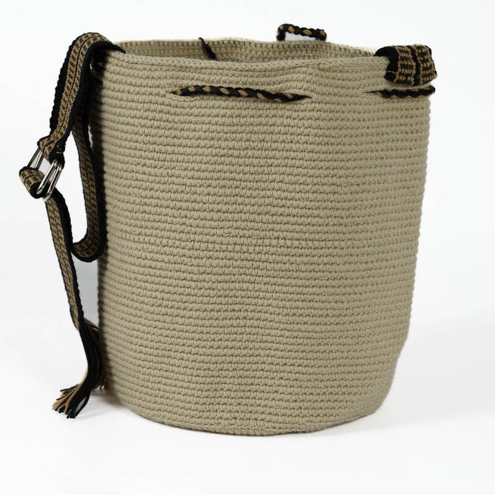 Medium Crossbody Bag Strap Adjustable Beige