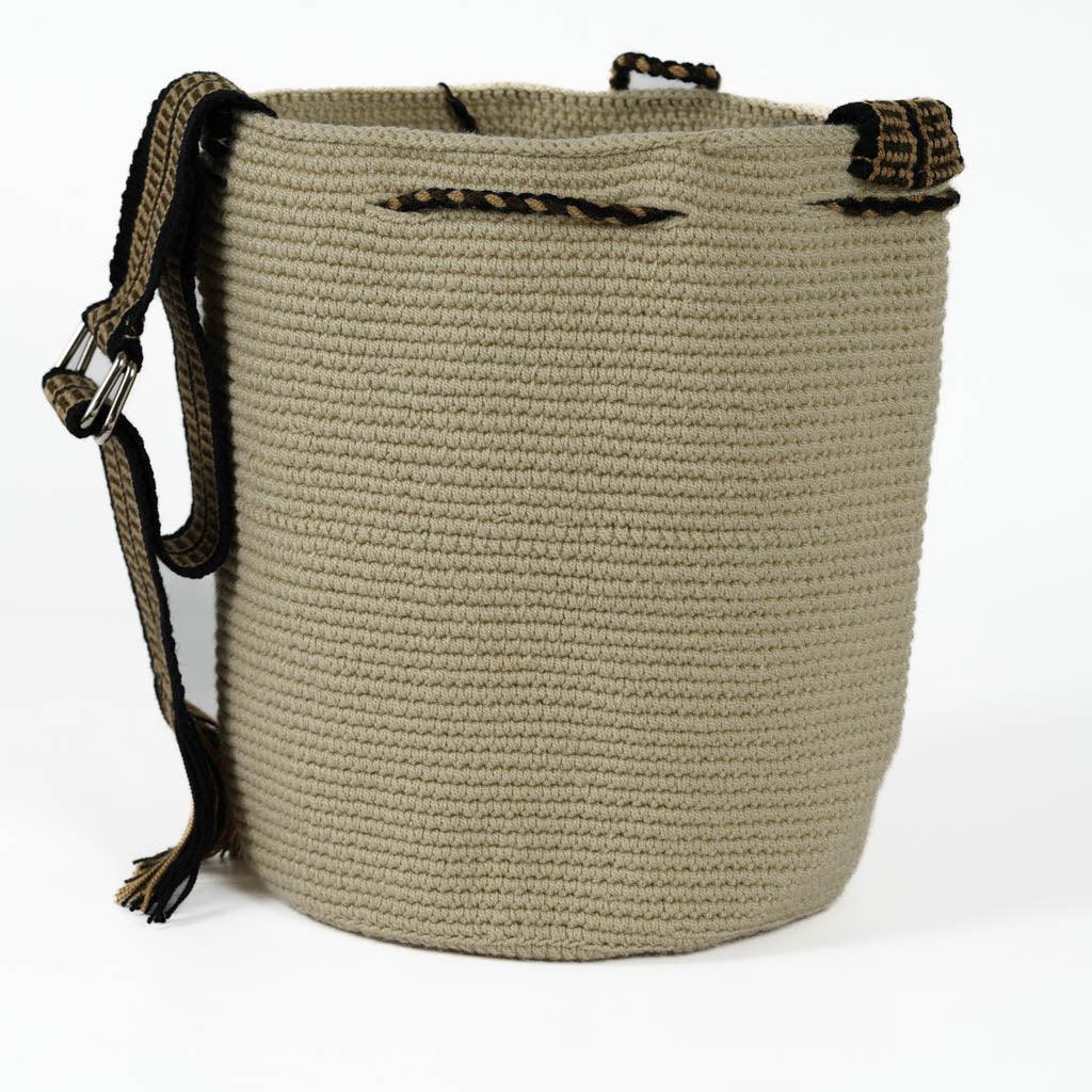 Medium Crossbody Bag Strap Adjustable Beige