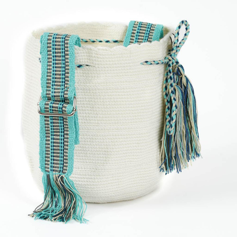 Medium Crossbody Bag Strap Adjustable White