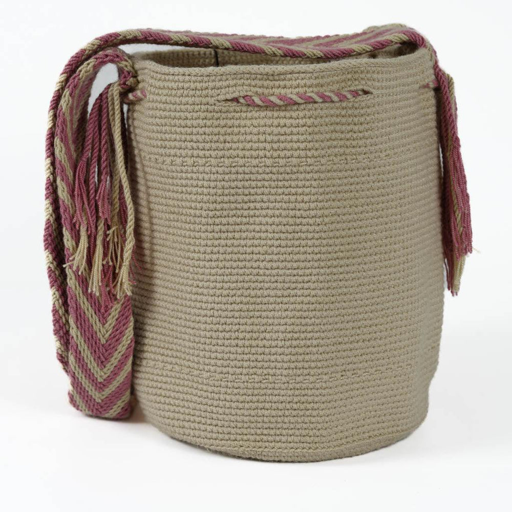 Medium Crossbody Bag Beige & Pink