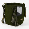 Medium Crossbody Bag Strap Adjustable Green Tree