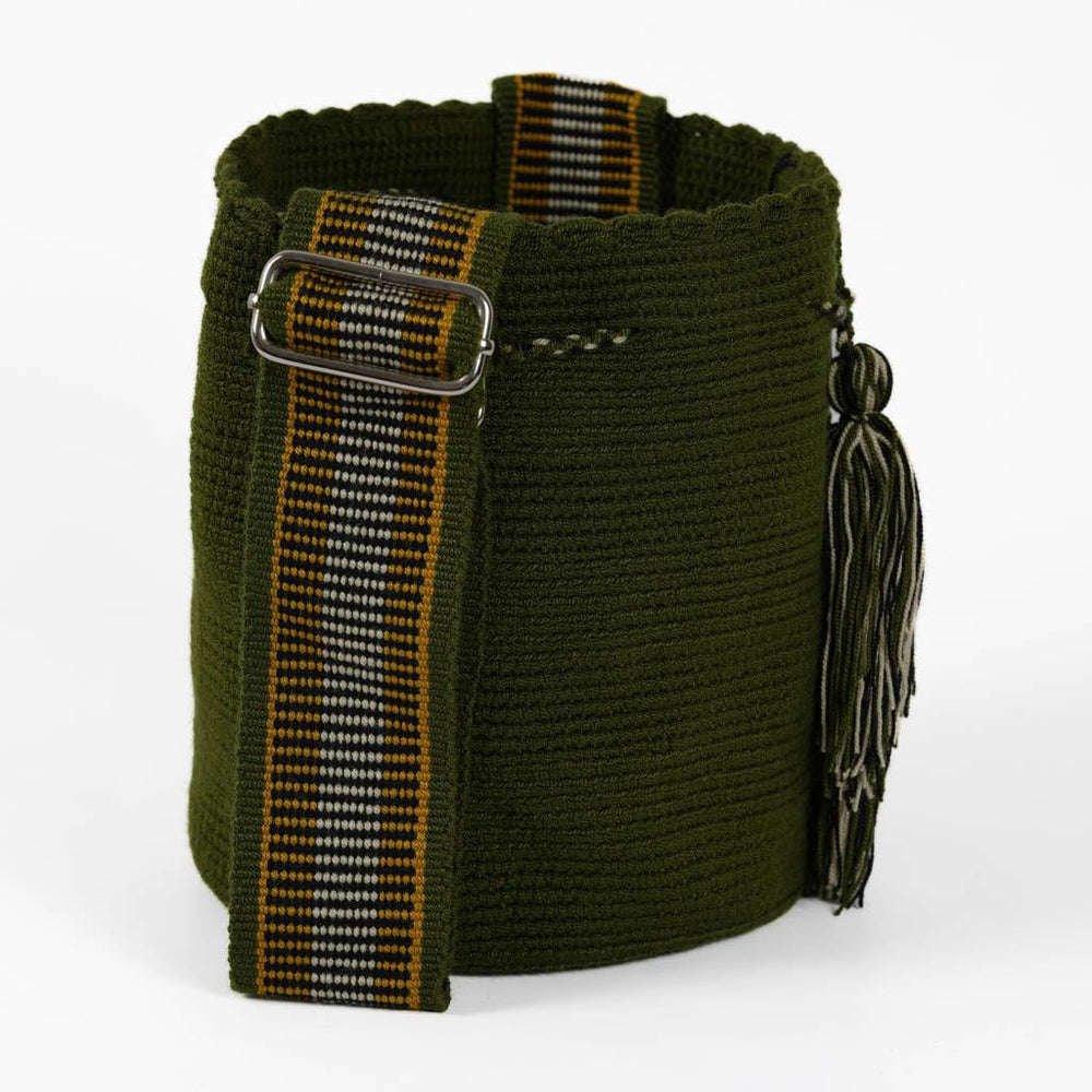 Medium Crossbody Bag Strap Adjustable Green Tree