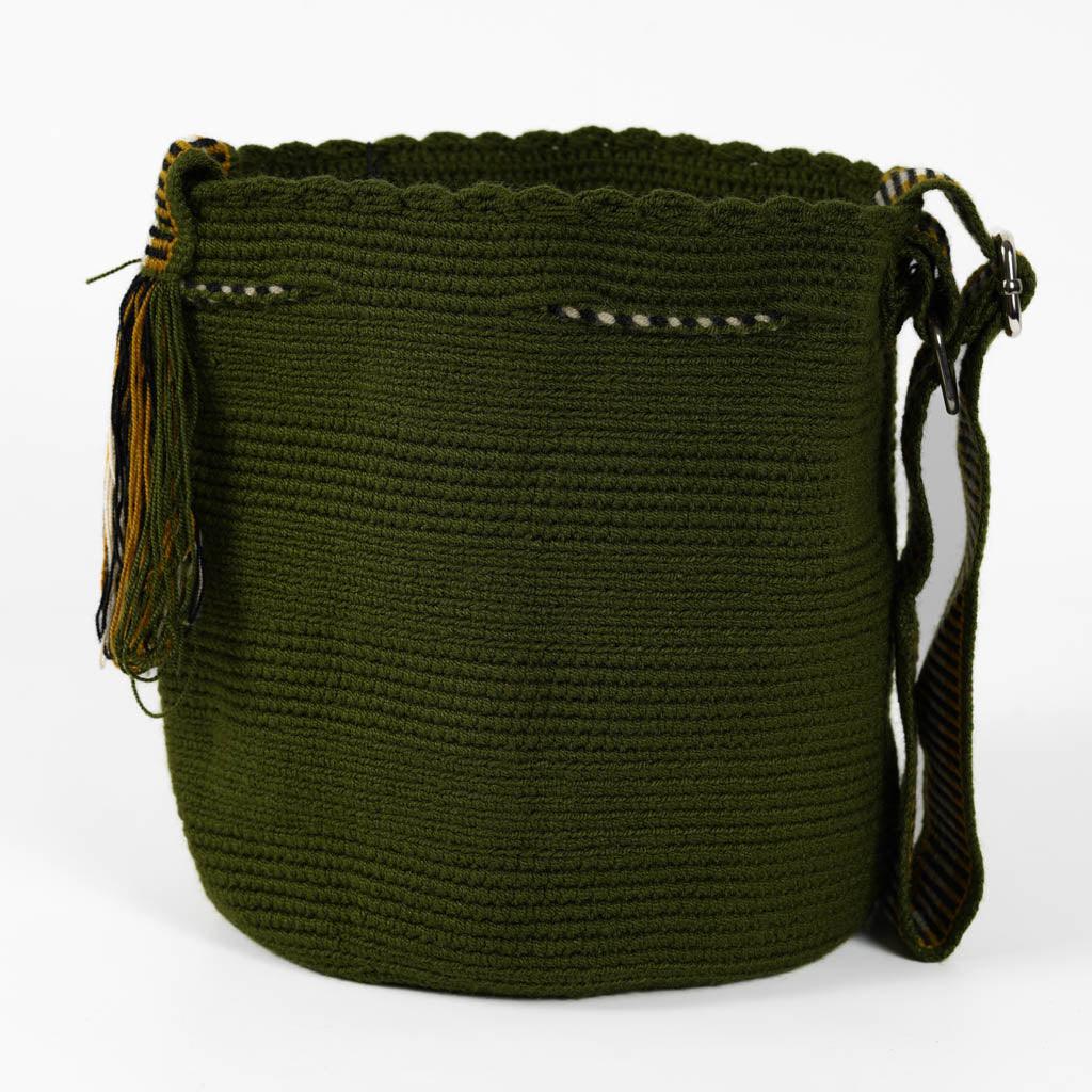 Medium Crossbody Bag Strap Adjustable Green Tree