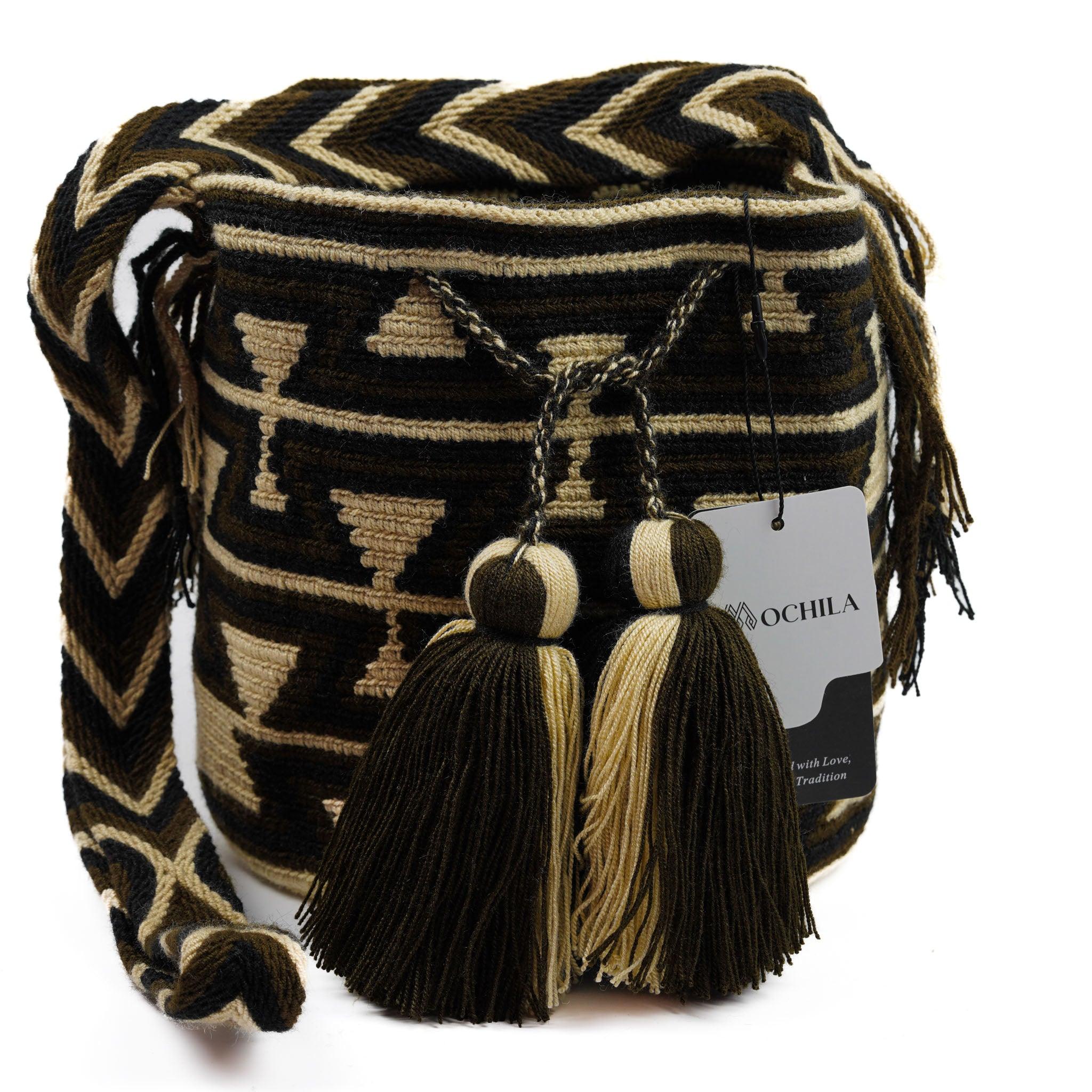 Medium Crossbody Bag Brown & Beige - Mochila