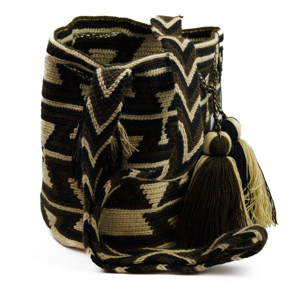 Medium Crossbody Bag Brown & Beige - Mochila