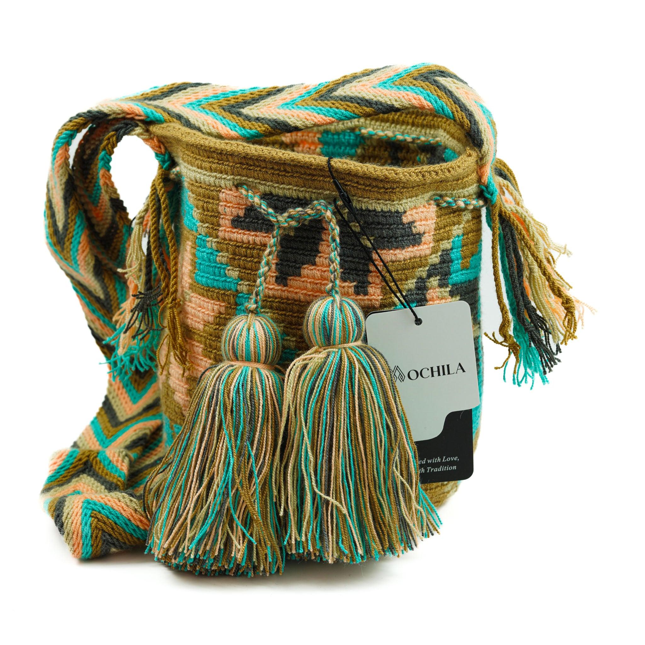 Medium Crossbody Bag Blue Flower - Mochila