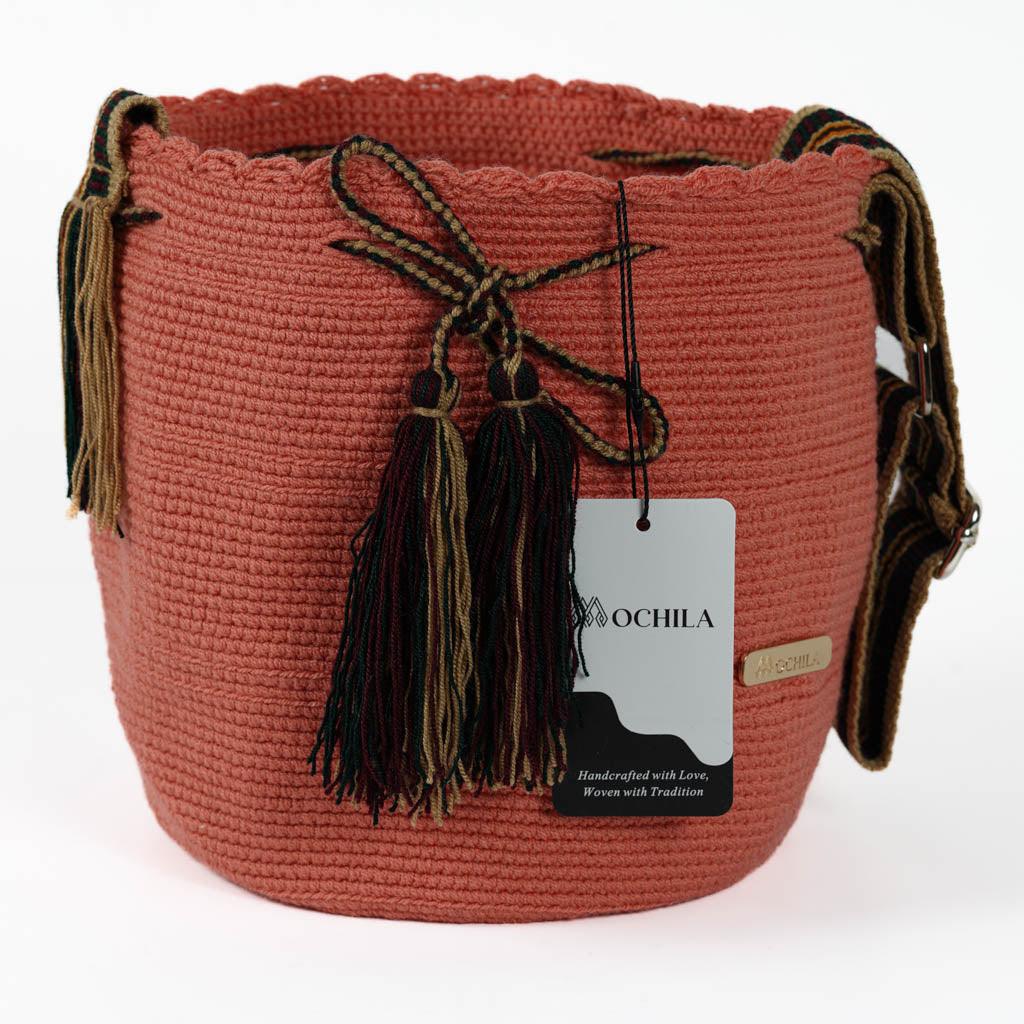 Medium Crossbody Bag Strap Adjustable Light Guava