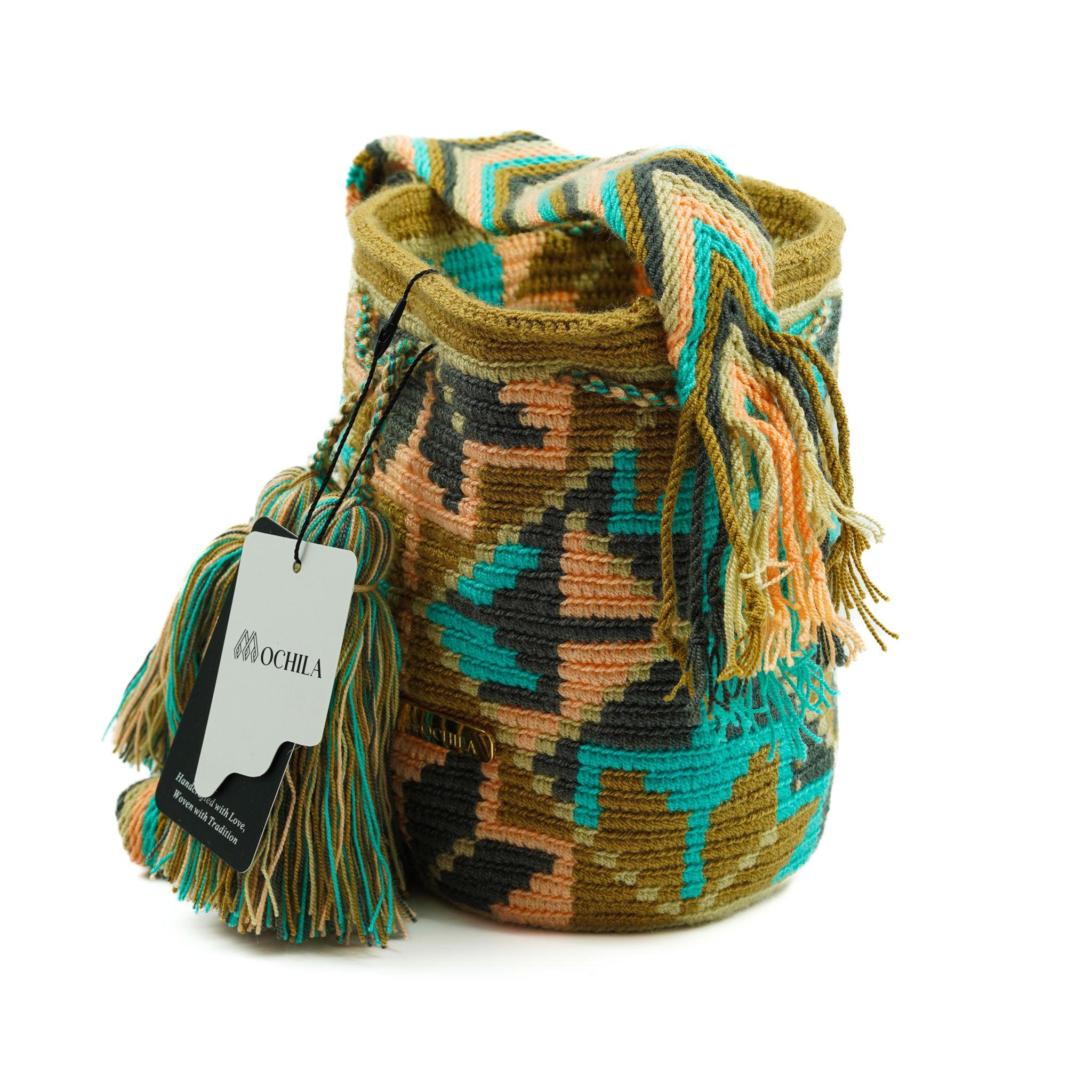 Medium Crossbody Bag Blue Flower - Mochila