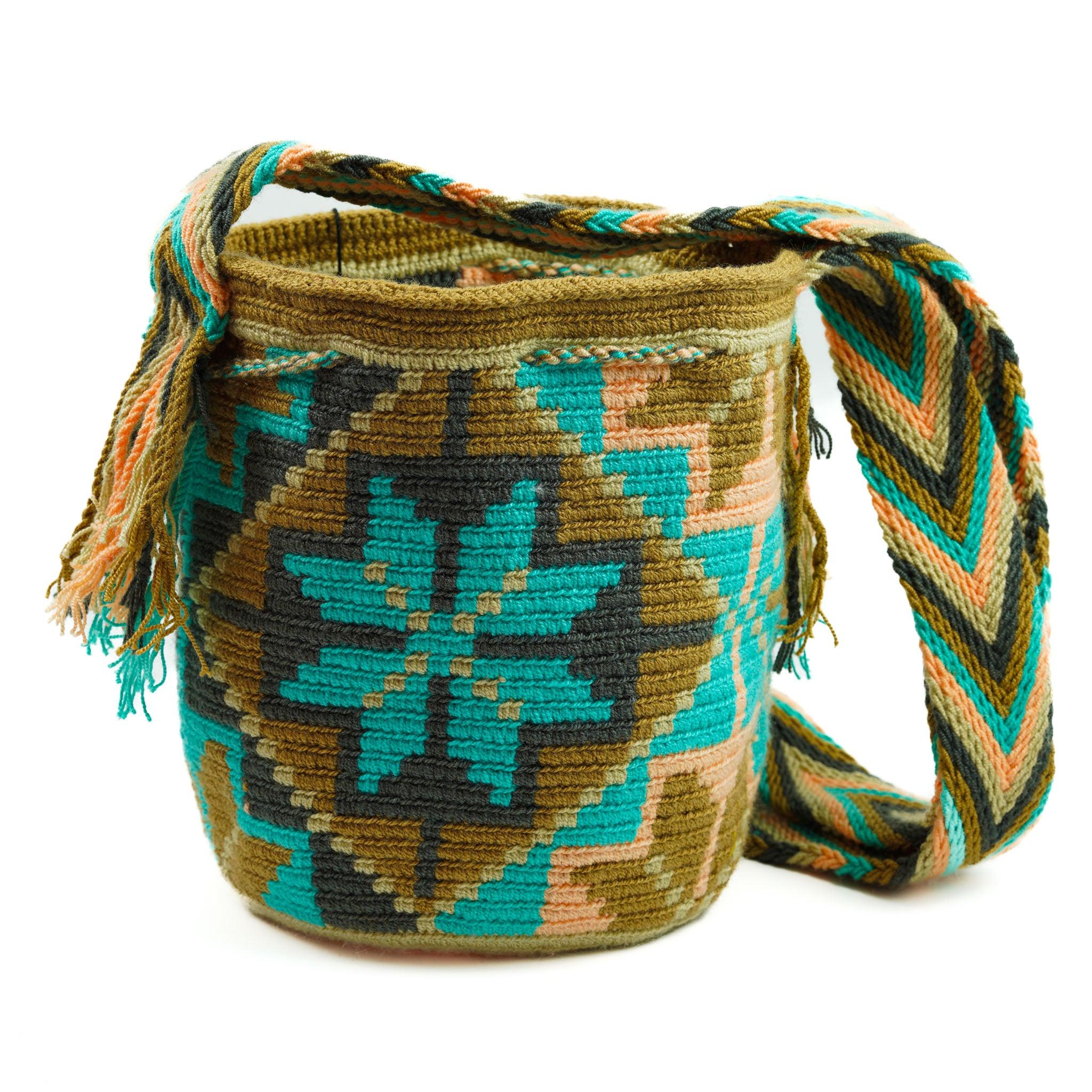 Medium Crossbody Bag Blue Flower - Mochila