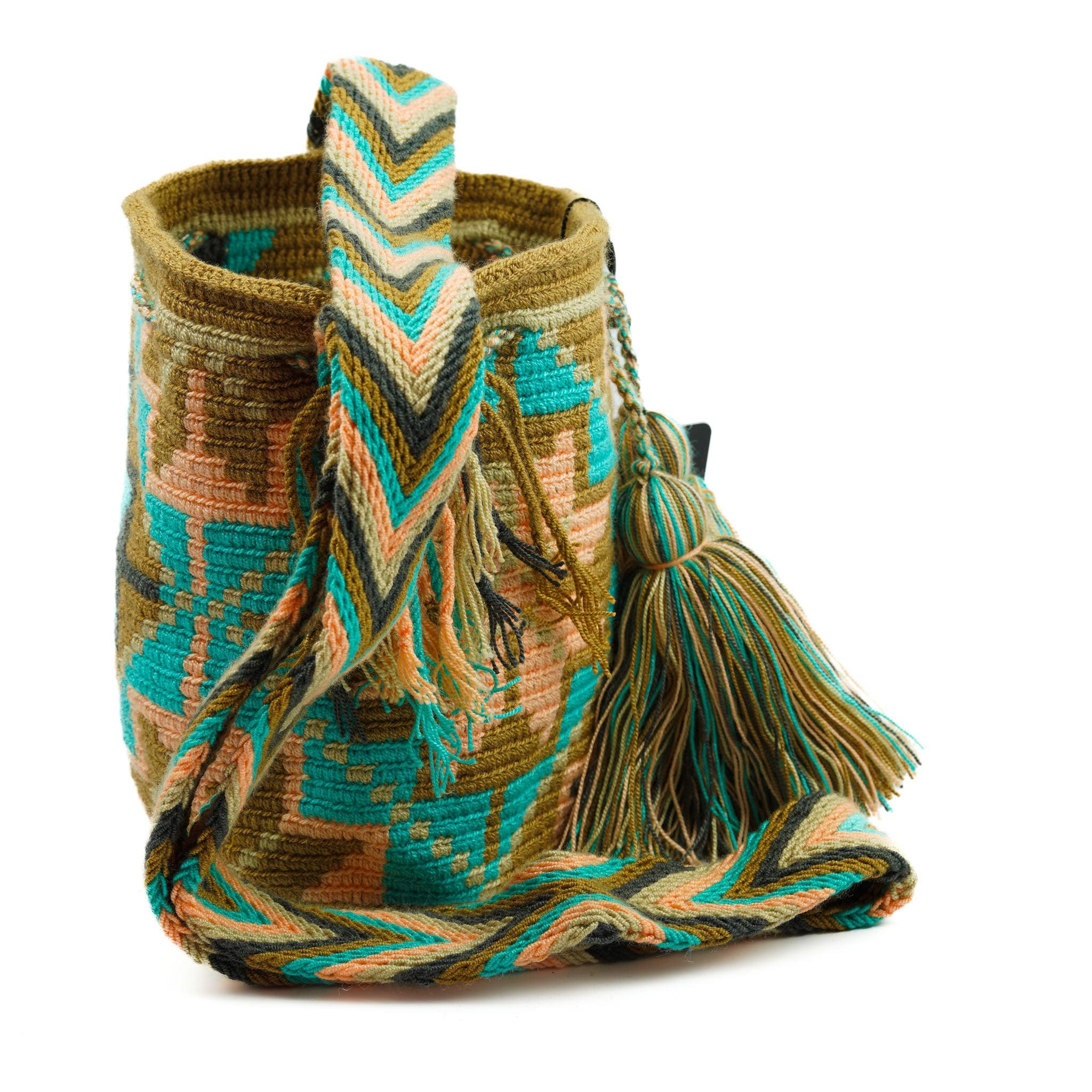 Medium Crossbody Bag Blue Flower - Mochila