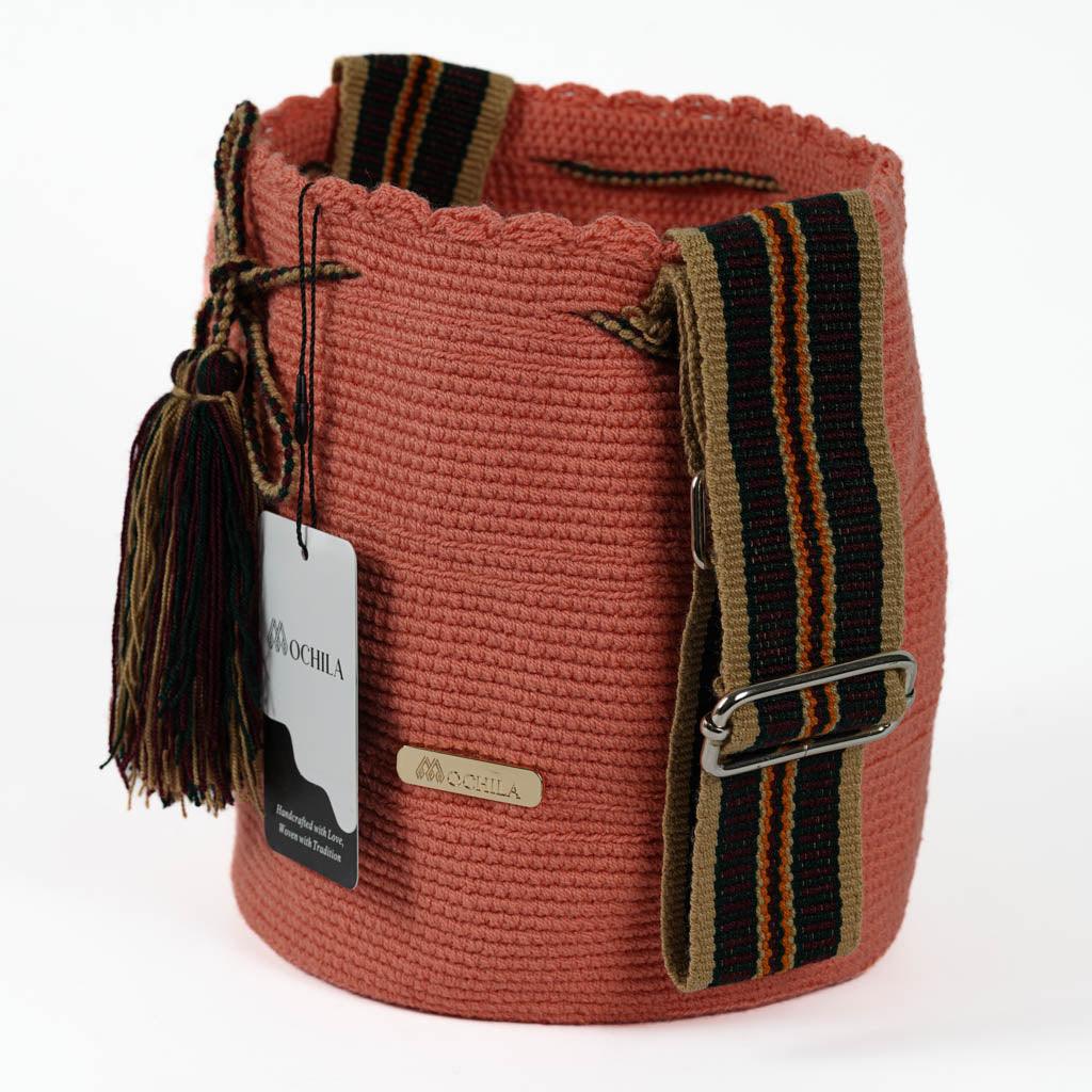 Medium Crossbody Bag Strap Adjustable Light Guava