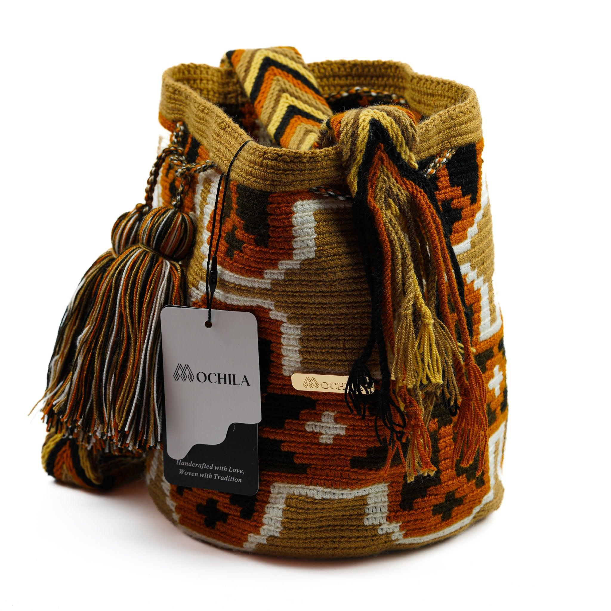 Medium Crossbody Bag Brown Pattern - Mochila
