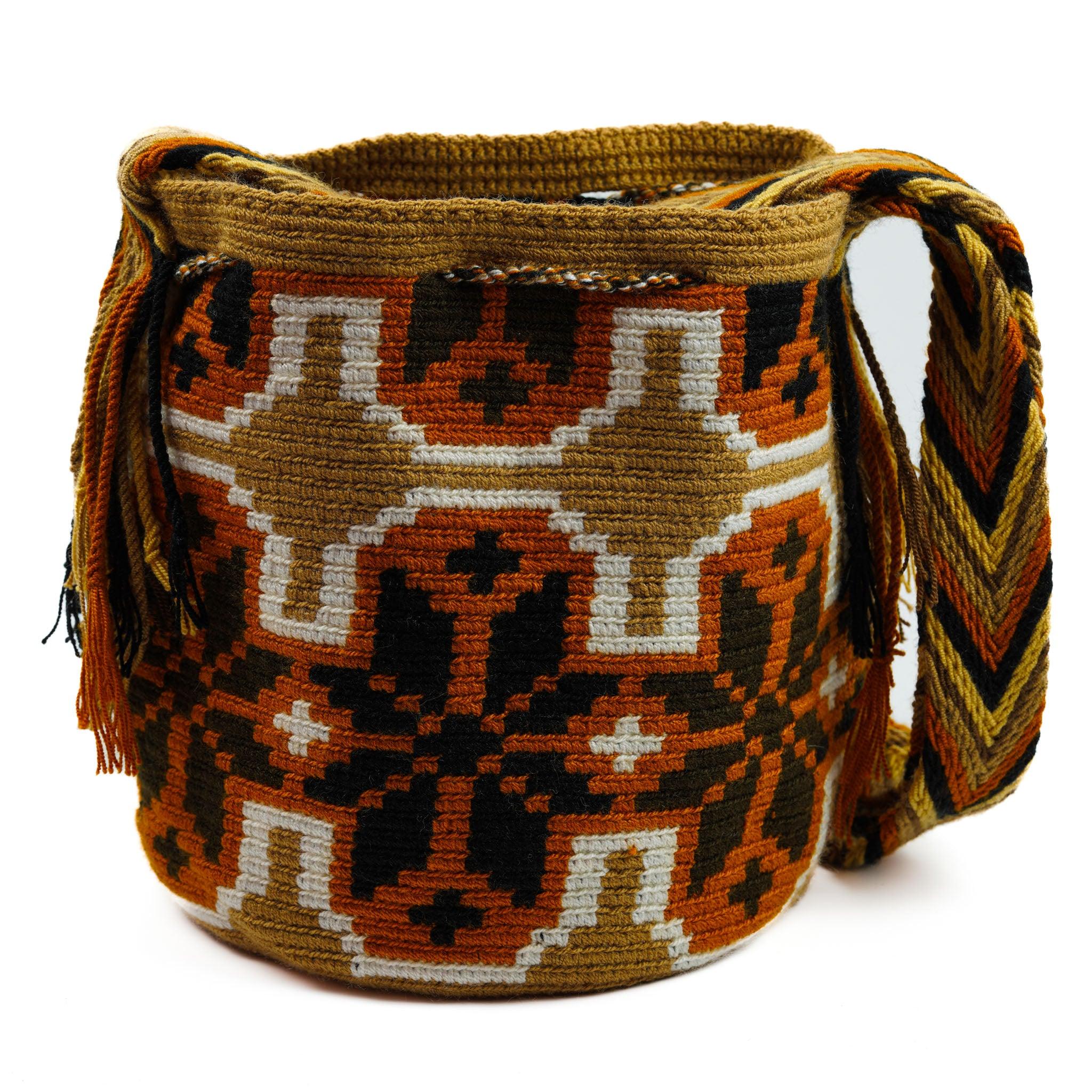 Medium Crossbody Bag Brown Pattern - Mochila