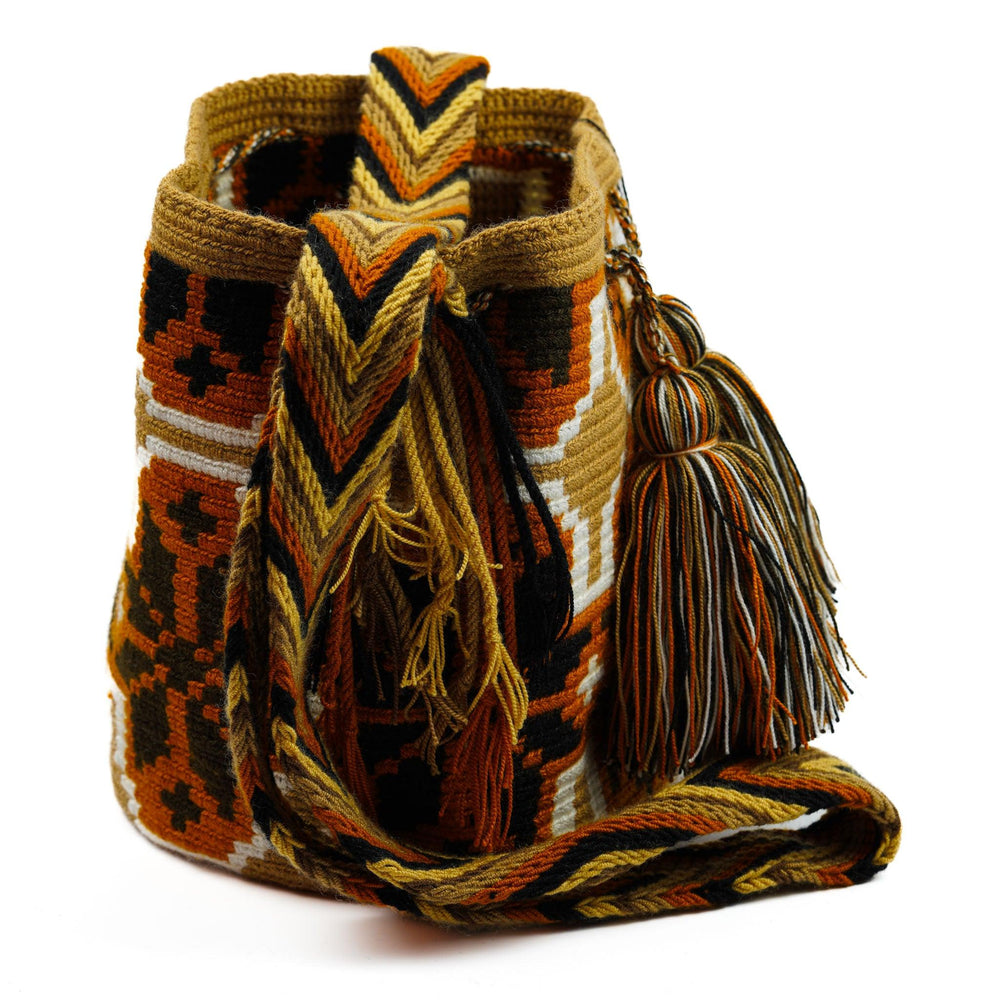 Medium Crossbody Bag Brown Pattern - Mochila