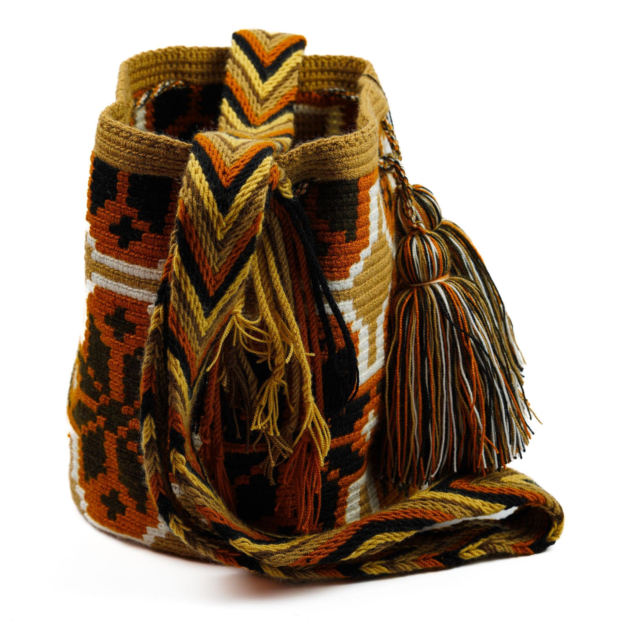 Medium Crossbody Bag Brown Pattern - Mochila