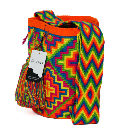 Colorful Wayuu bag patterns