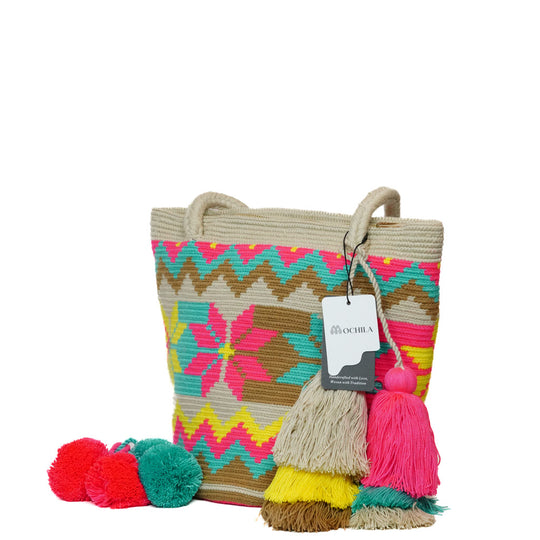 Colorful Wayuu bag patterns