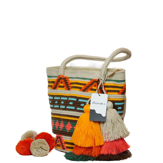 Colorful Wayuu bag patterns