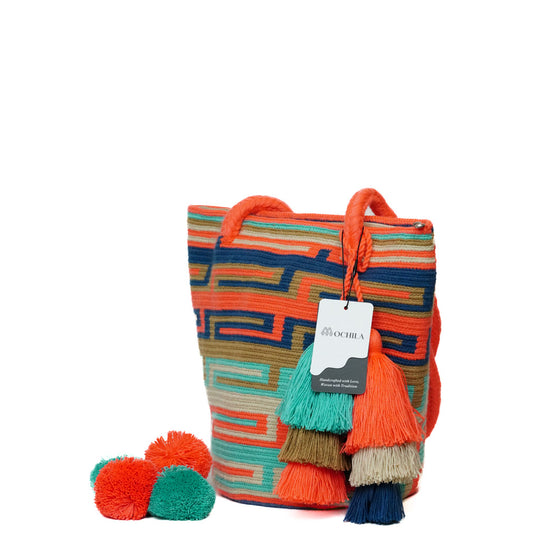 Colorful Wayuu bag patterns