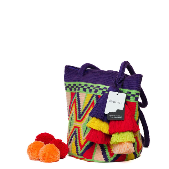 Colorful Wayuu bag patterns