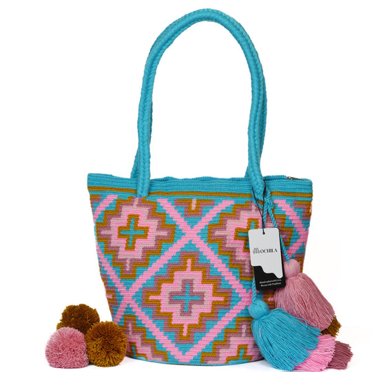 Colorful Wayuu bag patterns