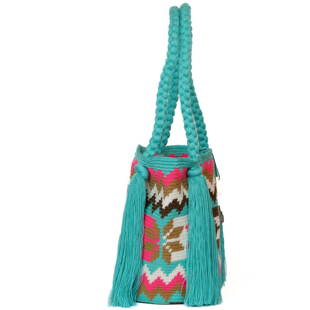 Large Tote Bag Cheerful Spectrum