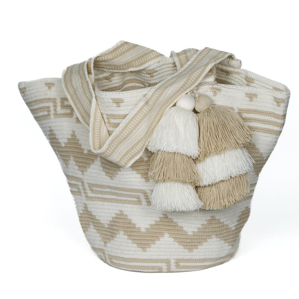 Shoulder Beach Bag Sea Glass Charm