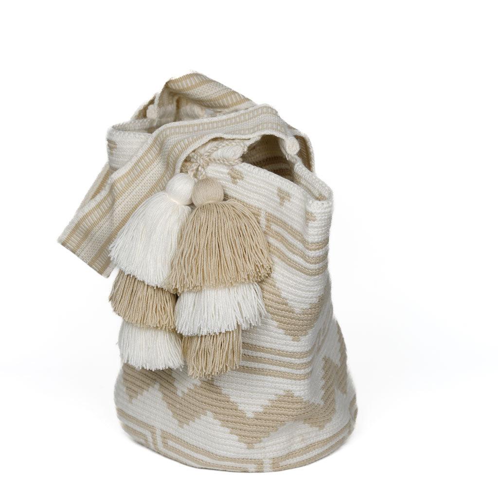 Shoulder Beach Bag Sea Glass Charm