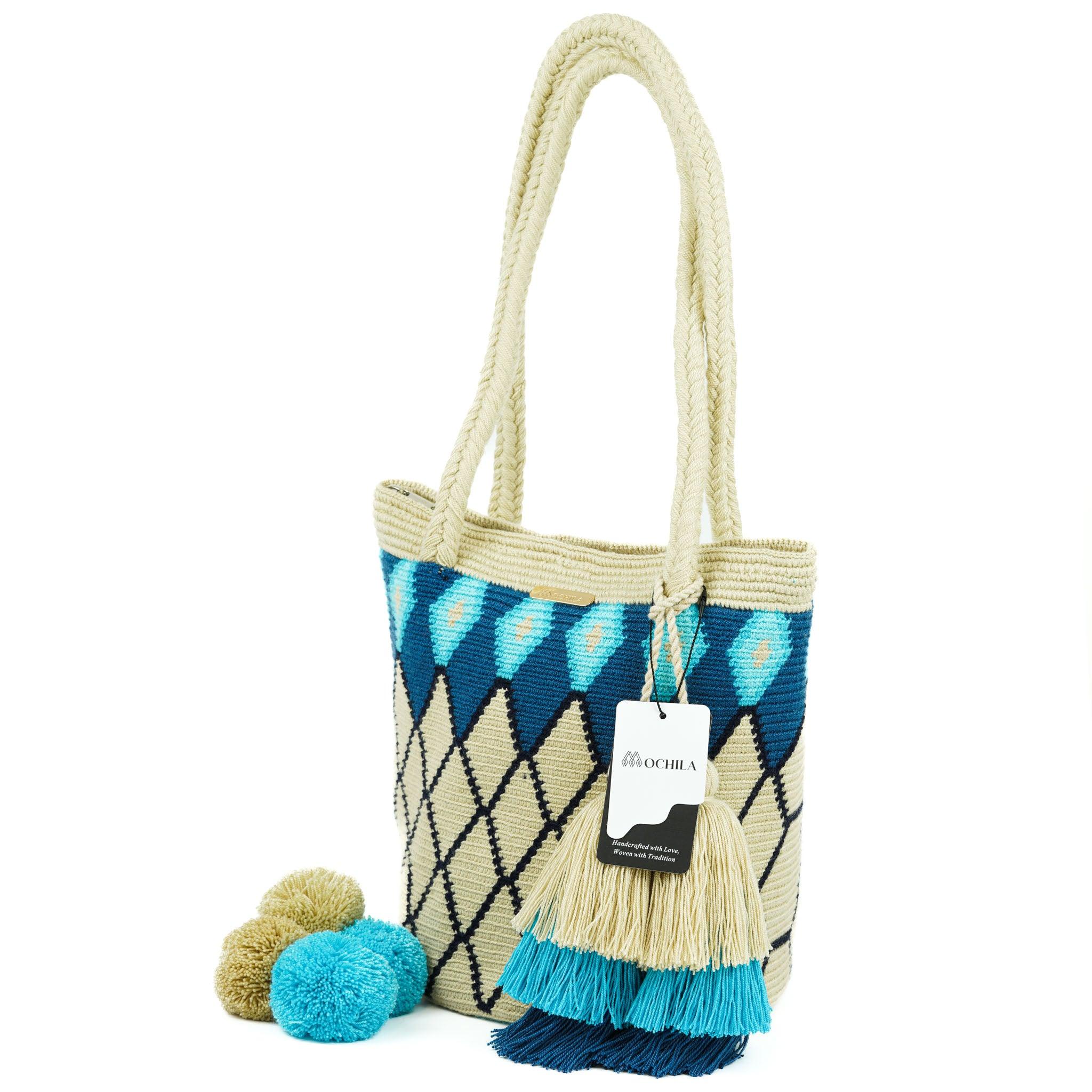 Large Tote Bag Blue Design - Mochila