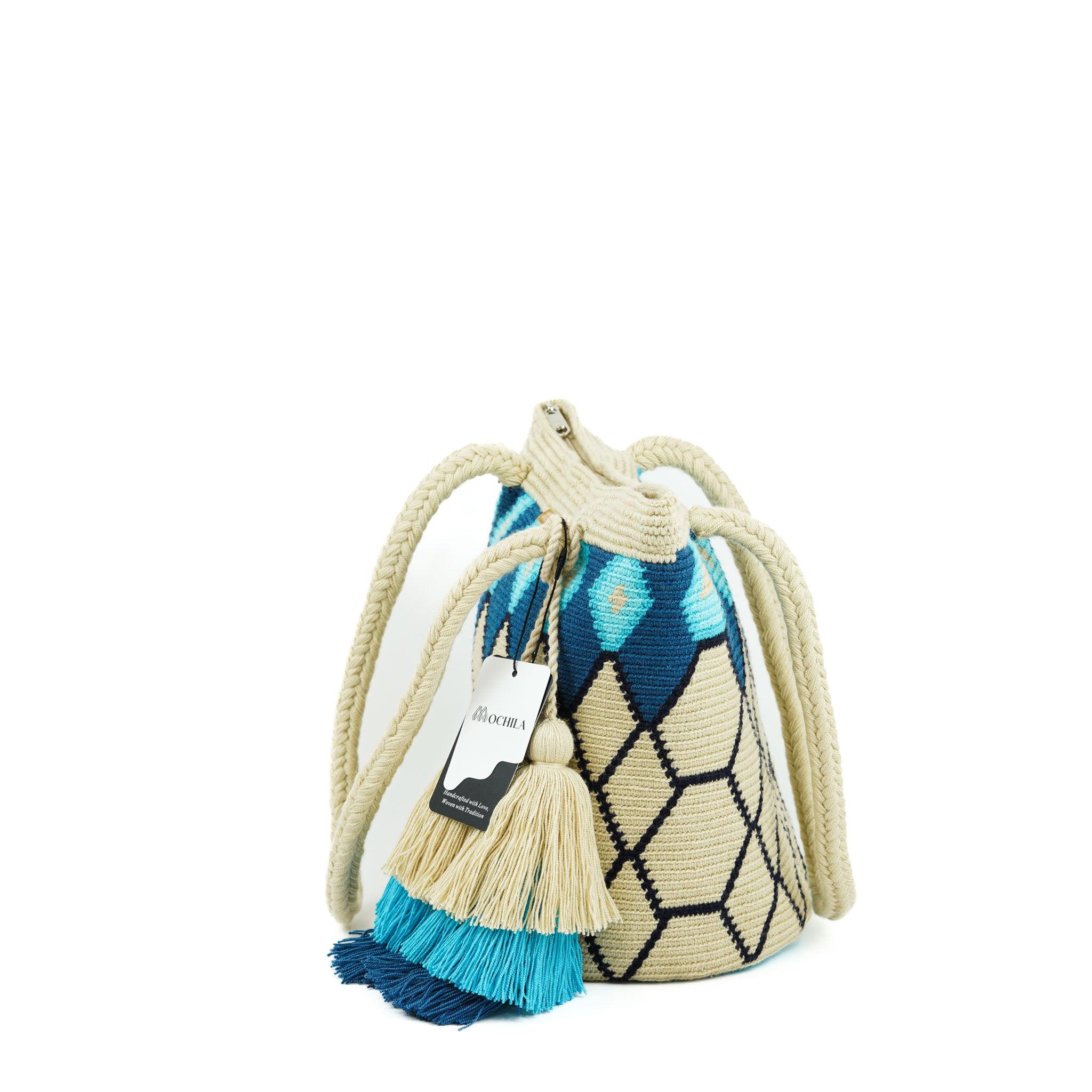 Large Tote Bag Blue Design - Mochila