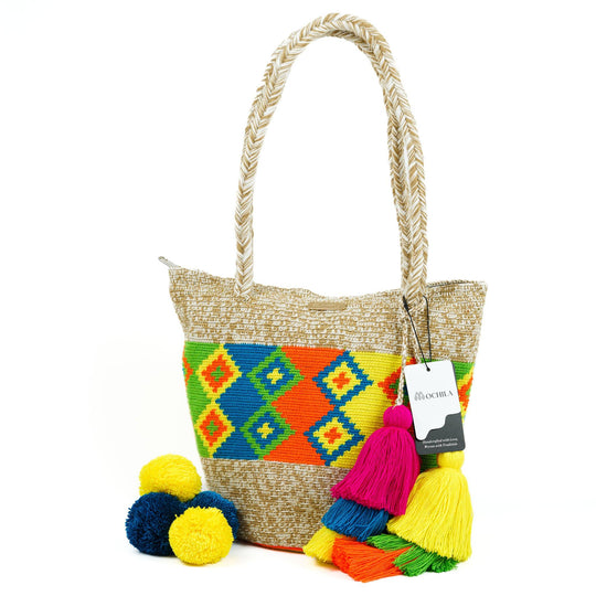 Colorful Wayuu bag patterns