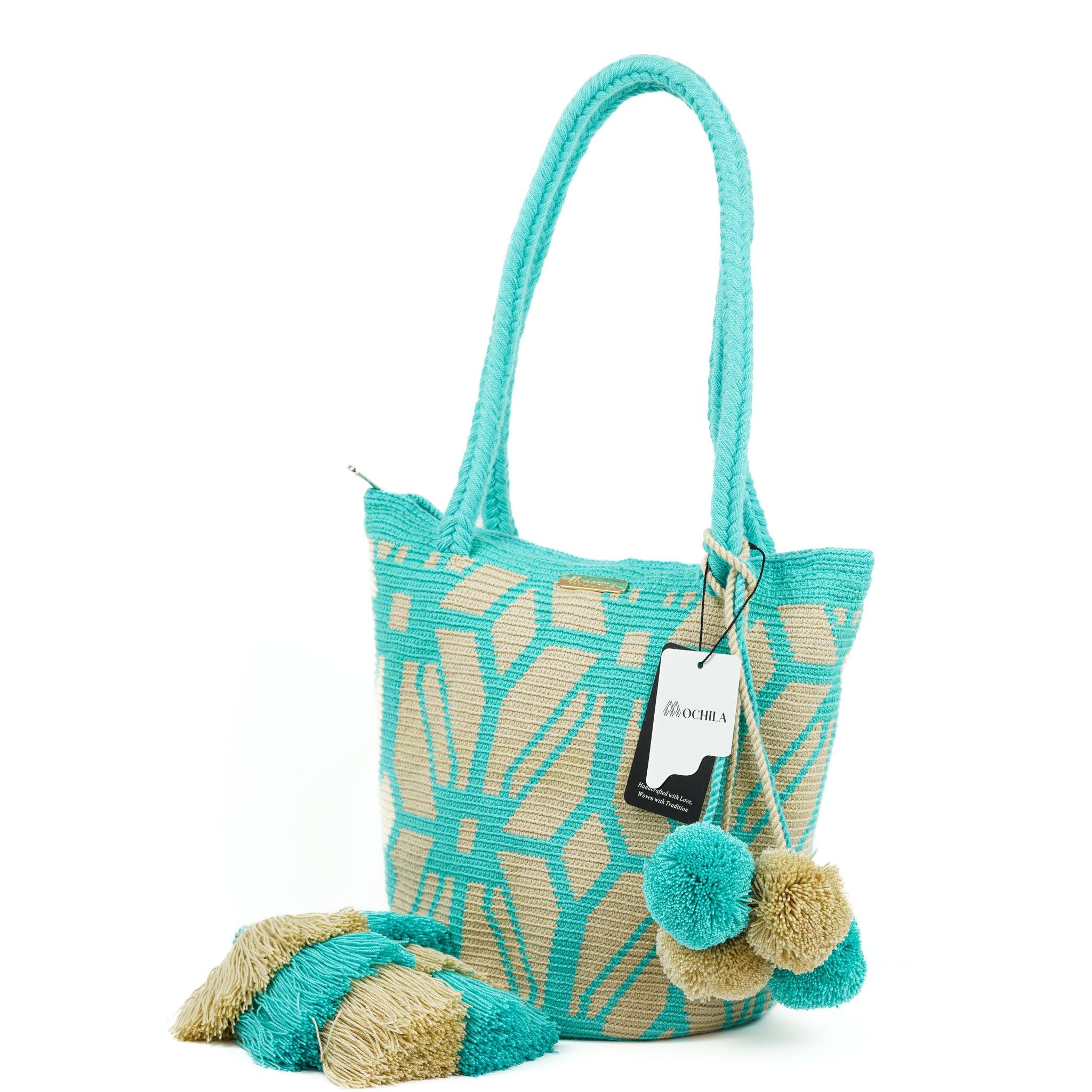 Large Tote Bag Aqua Marine - Mochila