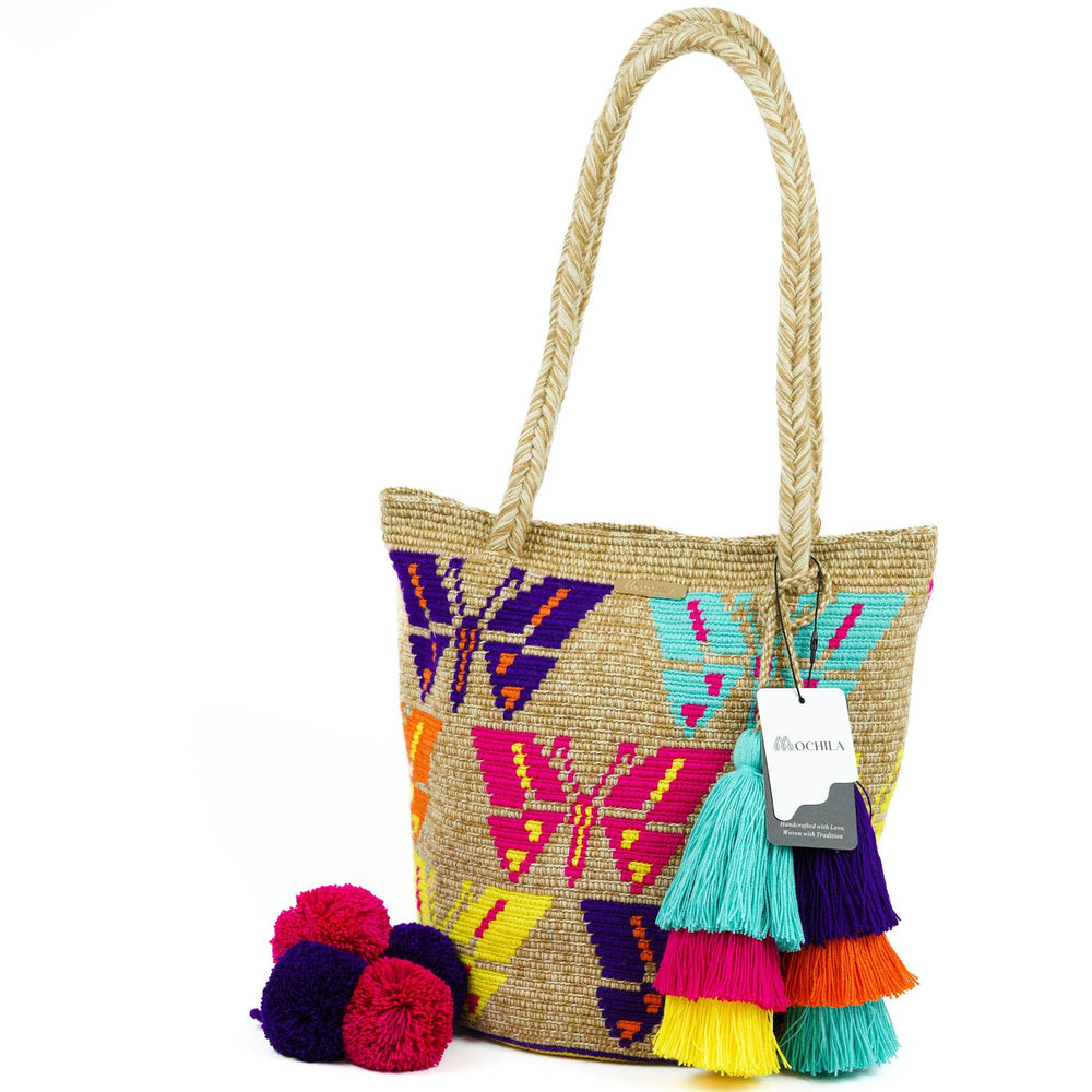 Large Tote Bag Butterflies - Mochila