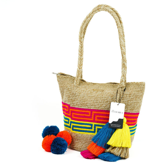 Colorful Wayuu bag patterns