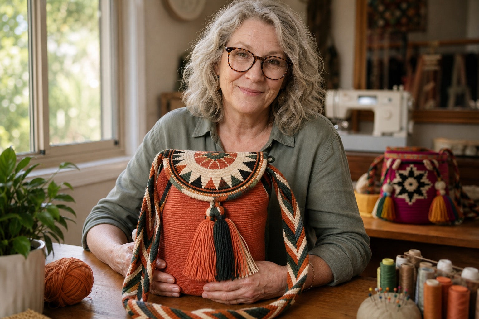 Kellys’ world in one picture: a family business packing up, and one of the last unique handwoven bags still left to find a home.
